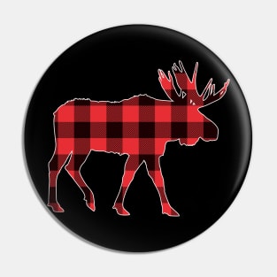 Santa Deer Plaid Red Buffalo Animal Merry Christmas Pajamas Family Pin