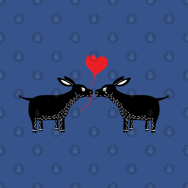 Lover black donkeys by BlackRose Store