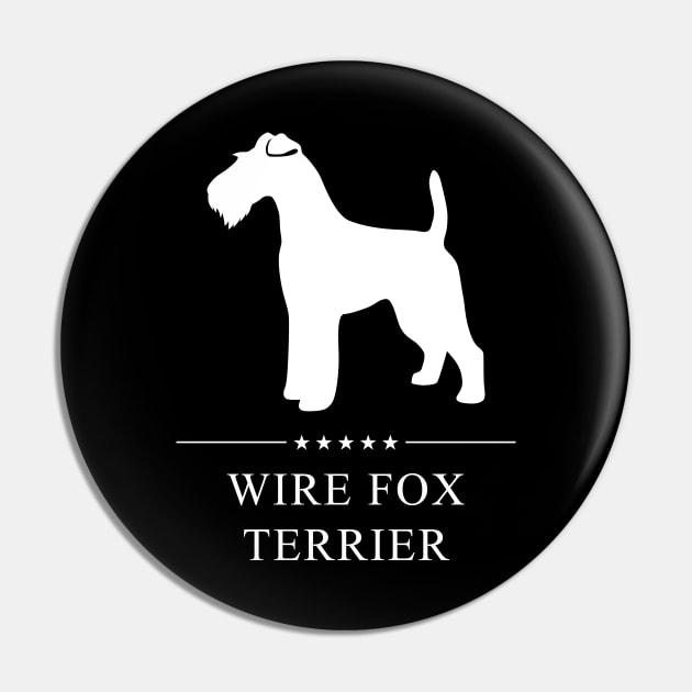 Wire Fox Terrier Dog White Silhouette Pin by millersye