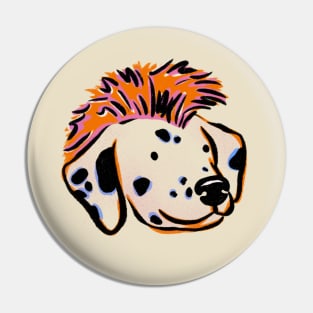 Dalmatian Dog Mohawk Pin