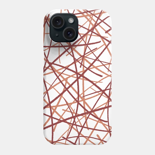 Two tone line doodles Phone Case by FrancesPoff