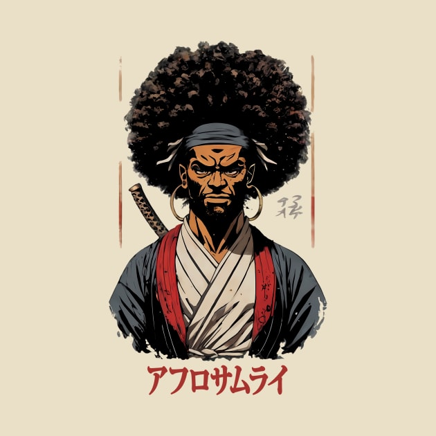 Afro Samurai - Gift Idea, for Christmas, for Birthday, for Kids, for Women, for Men, Afro Hair, Black, Proud, Japanese Martial Arts, Lover, Ninja, Mask, Dojo, Women, Karate, Judo, Kickboxing, Boxing, Aikido, Taekwondo, Jiu-jitsu, by Fanboy04