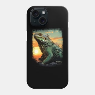 Iguana Sunset for Iguana Lover Phone Case