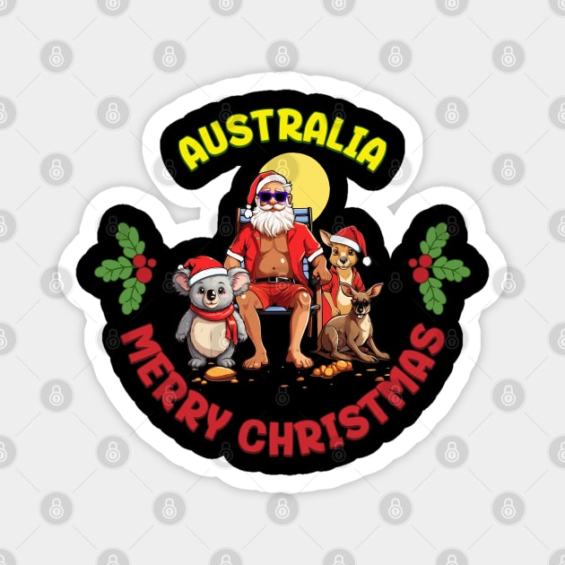 Australian Christmas Magnet by BishBashBosh