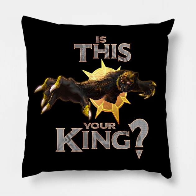 Killmonger Gold T-shirt Pillow by kdot876