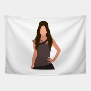 Sel in Black Dress Outfit Fan Art Tapestry