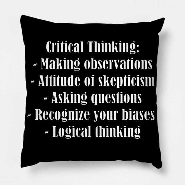 Critical Thinking Pillow by Quality Products