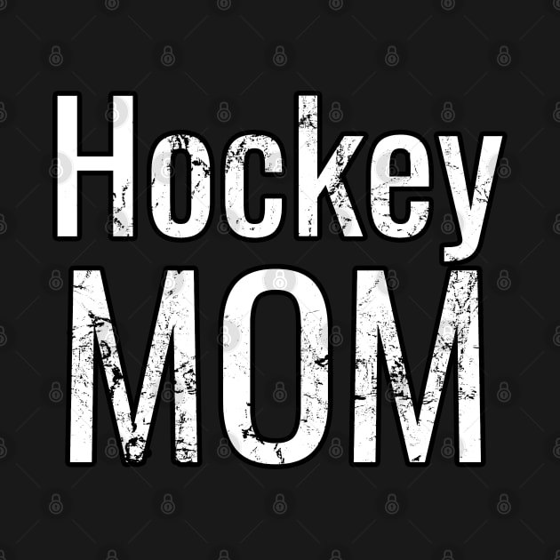 Hockey Mom in White Basic Lettering by M Dee Signs