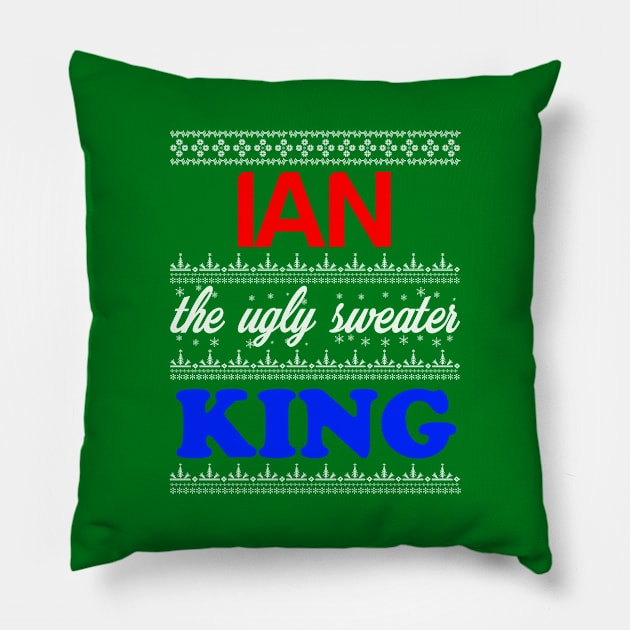 IAN the Ugly Sweater King> Happy Holidays Pillow by CoolApparelShop