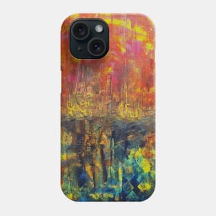 Fire and Water Abstract Phone Case