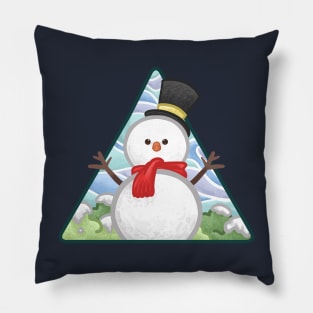 Happy Snowman Pillow