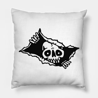 Skull Tearing up Pillow