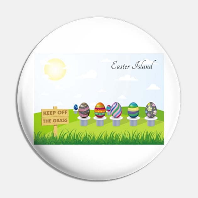 Easter Island Pin by Avalinart