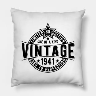 80th vintage retro birthday gift idea for Brother Pillow