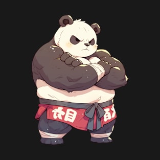 Panda Japanese Sumo Wrestler - Panda Bear Japanese T-Shirt