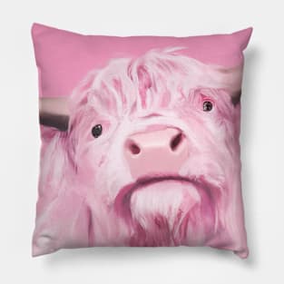 Pink Cow Pillow