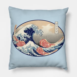 The Great Ribeye Wave off Kanagawa Pillow