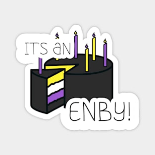 Nonbinary Gender Reveal Cake Magnet