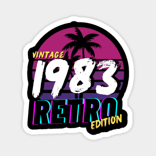 Vintage Sunset 1983 Men Women 80s Retro Magnet