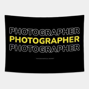 Modern Typography for Photographer Tapestry