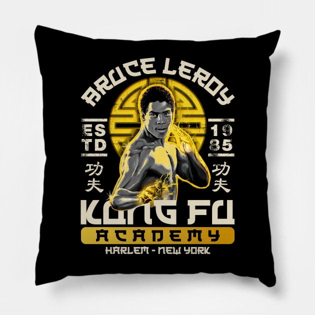 Bruce Leroy Kung Fu Academy 1985 Pillow by sepatubau77