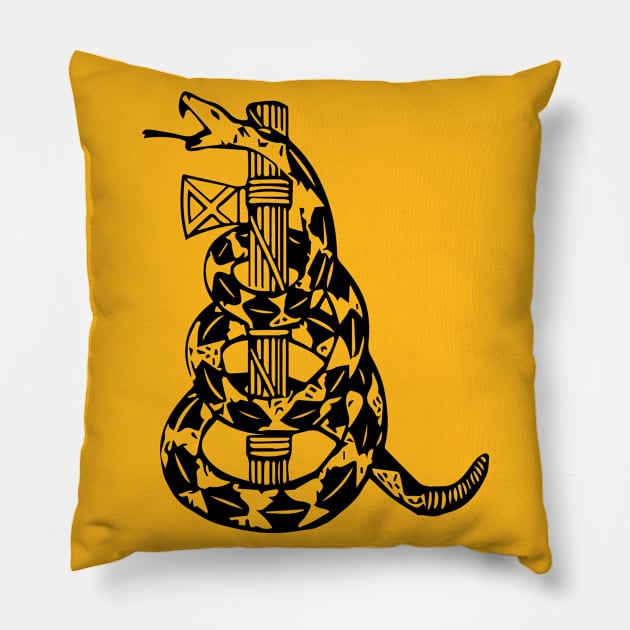 Snake Fasces Alt Pillow by Censored_Mask