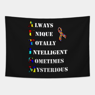 Autistic Interpretations Gift Puzzle Letters Quote Autism Awareness Tapestry