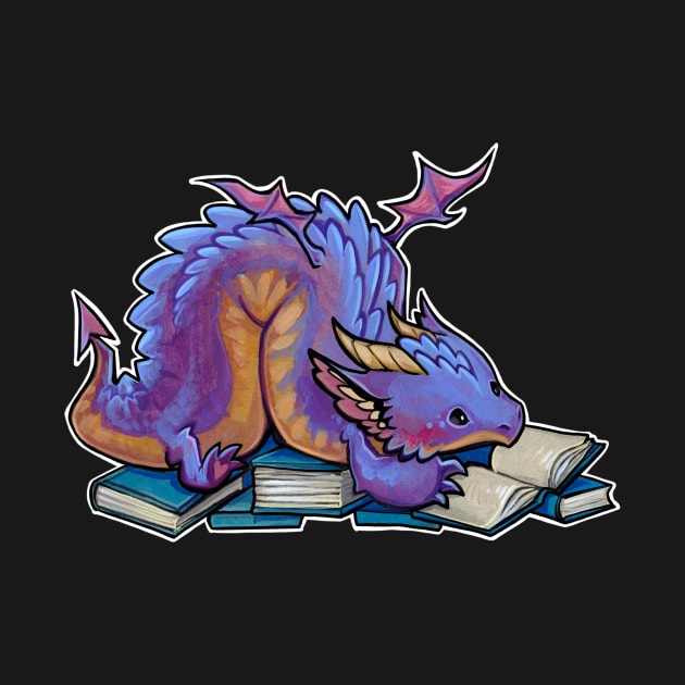 Library dragon by BiancaRomanStumpff