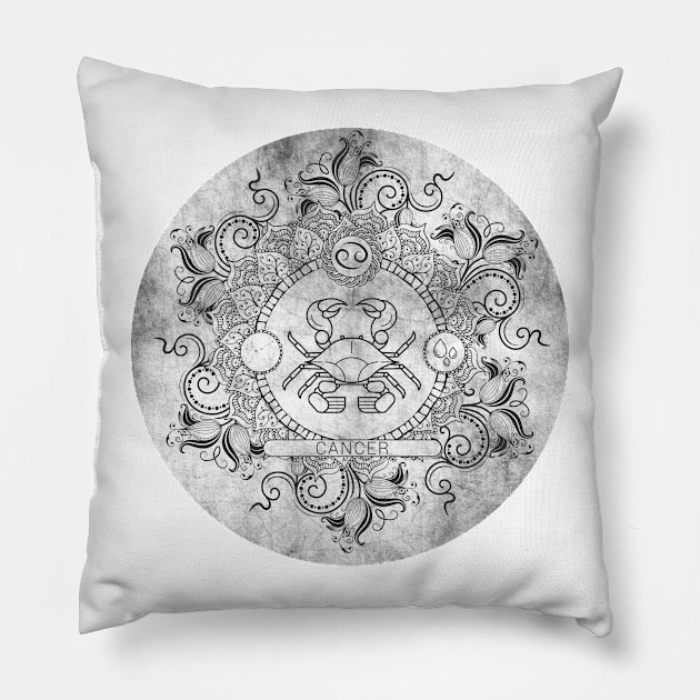 Zodiac - Ash - Cancer Pillow by aleibanez