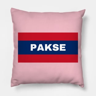 Pakse City in Laos Flag Colors Pillow