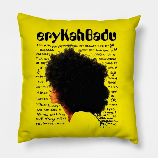 erykah badu Pillow by RBGPEN