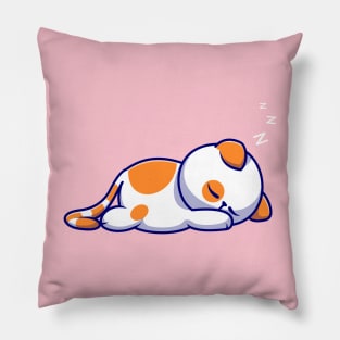 Cute Cat Sleeping Cartoon Pillow