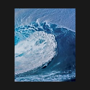 Big Blue Ocean Wave T-Shirt