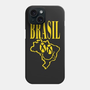 Brazil Brasil Grunge Happy Smiling Face Phone Case