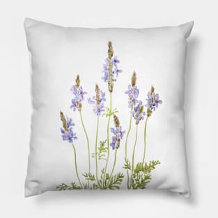 purple fernleaf lavender watercolor Pillow