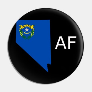 Nevada Flag State Outline AF (white) Pin