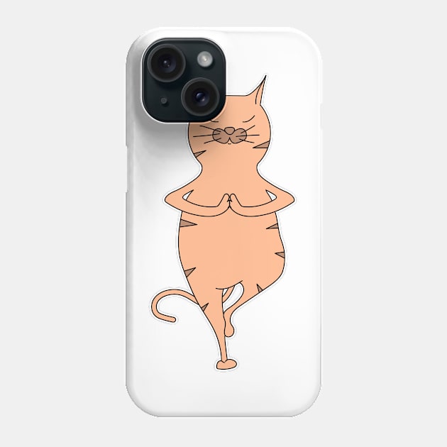 Cat Zen Yoga Phone Case by HBfunshirts