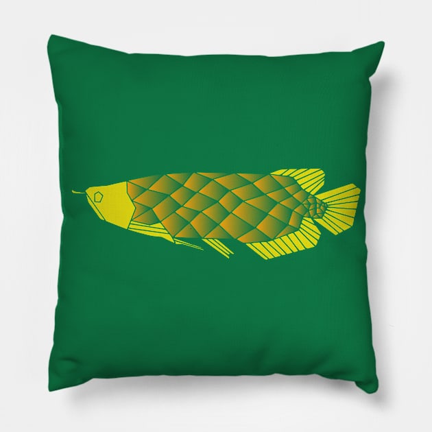 Geometric arowana Pillow by Wild Geometric