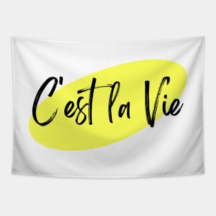 C'est la Vie French Yellow Tapestry