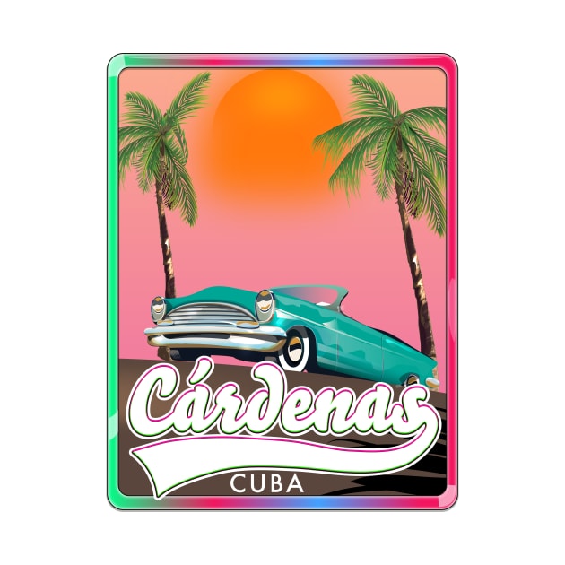 Cárdenas, Cuba Travel poster by nickemporium1