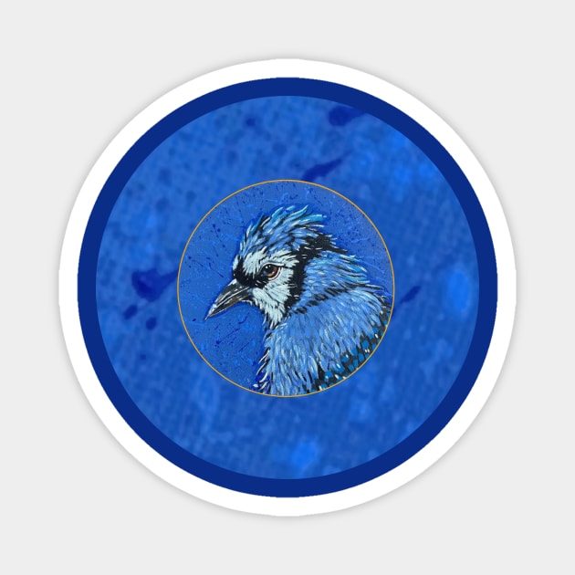 Blue Jay - New Design by Kris Morse Magnet by KrissyK