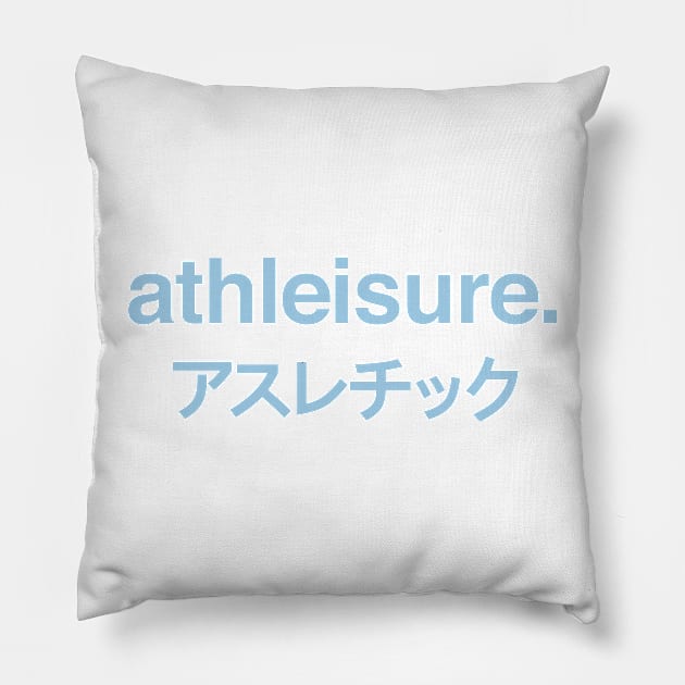 Athleisure - Athletics + Leisure Tranquil Blue Pillow by tushalb