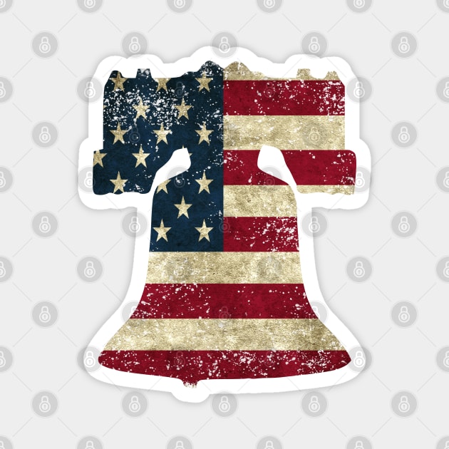 American Flag Liberty Bell Magnet by KayBee Gift Shop