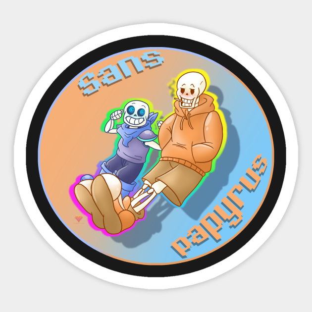 Sans And Papyrus Underswap Undertale Sticker Teepublic Uk