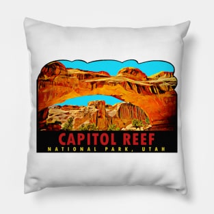 Capitol Reef National Park Utah Vintage Pillow