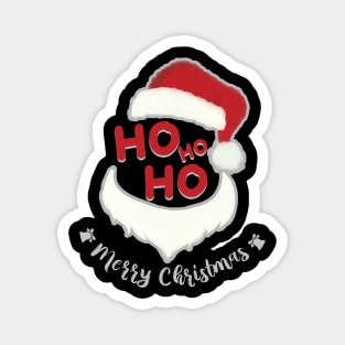 Merry Christmas Hat Santa Hohoho Magnet