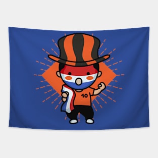 Cute Holland Football Fan // Netherlands Soccer Supporter Kawaii Cute Fan Tapestry