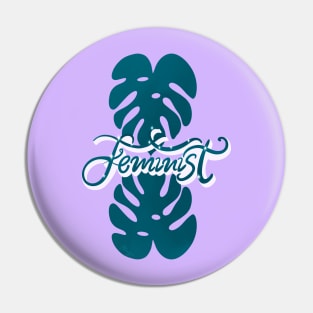 Feminist Typography Design Pin