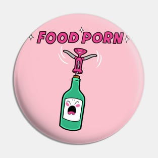 Food Porn - Wine Bottle Pin