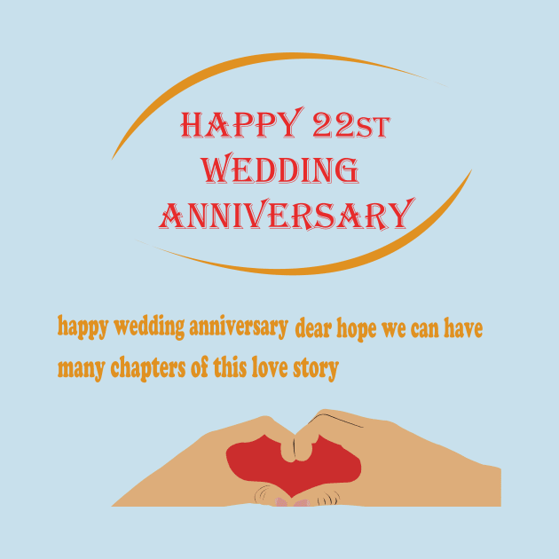 happy 22st wedding anniversary by best seller shop